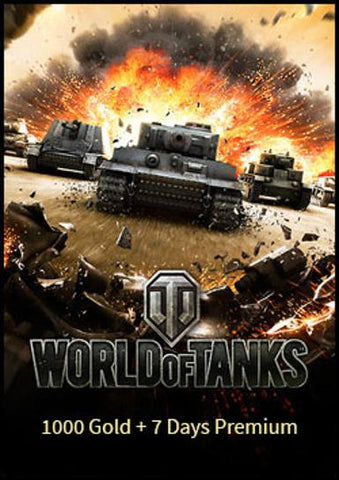 World of Tanks 1000 Gold + 7 Days Premium